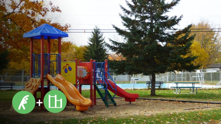 Modules d'exercices pour adultes au parc d'Anjou